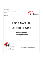 BTI Wireless MBSC-C User Manual