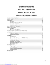 ChemInstruments HL-100 Operating Instructions Manual
