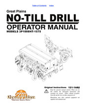 GREAT PLAINS 3P1006NT-1575 Operator's Manual