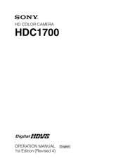 Sony HDC1700 Operation Manual