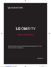 LG OLED**W7S series Safety And Reference
