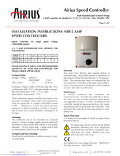 airius 60 Installation Instructions