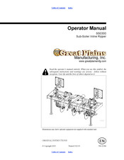 GREAT PLAINS SS0300 Original Instructions Manual