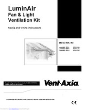 Vent-Axia LuminAir Kit T Fitting And Wiring Instructions
