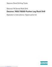 Atlas Copco Secoroc 76 Series Operator's Manual