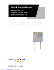 Proxim ORiNOCO AP-4900MR-LR Quick Install Manual