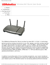 US Robotics Wireless Nd1 Router User Manual