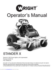 WRIGHT STANDER X 79490219 Operator's Manual