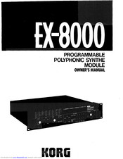 Korg EX-8000 Owner's Manual