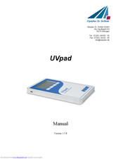 Opsytec UVpad Manual