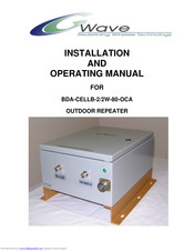 Wave BDA-CELLB-2/2W-80-OCA Installation And Operating Manual