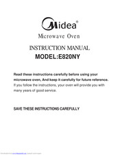 Midea E820NY Instruction Manual