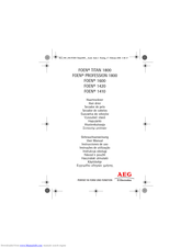 AEG Electrolux FOEN PROFESSION 1800 User Manual