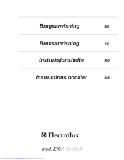 Electrolux EKM10460X Instruction Booklet