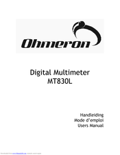 Ohmeron MT830L User Manual