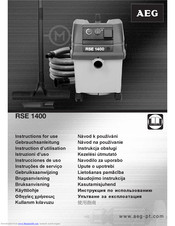 Aeg RSE 1400 Instructions For Use Manual
