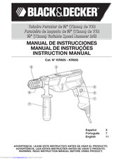 Black & Decker KR605 Instruction Manual