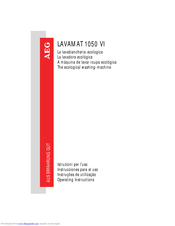 AEG LAVAMAT 1050 VI Operating Instructions Manual