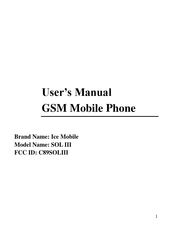 Ice Mobile SOL III User Manual