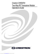 Crestron CWD6781 Operation Manual