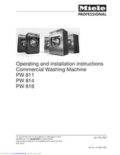 Miele PW 811 Operating And Installation Instructions