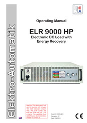 Elektro-Automatik ELR 9750-40 HP Operating Manual