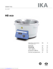 IKA HB ECO Operating Instructions Manual