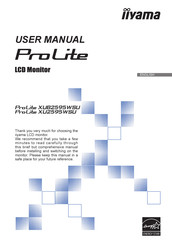 Iiyama ProLife XU2595WSU User Manual