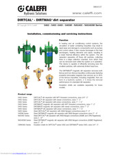 Caleffi DIRTCAL 5462 Series Installation, Commissioning And Servicing Instructions