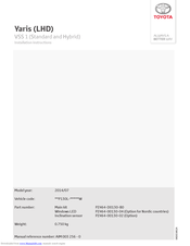 Toyota VSS 1 Installation Instructions Manual