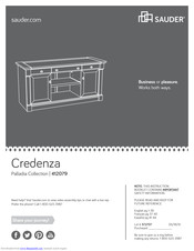 Sauder Palladia Collection Credenza 412079 Instruction Booklet