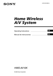 Sony HWS-AV10K Operating Instructions Manual