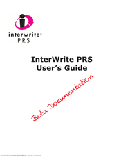 Interwrite PRS User Manual