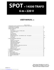 IMS SPOT 14500 TRAFO User Manual