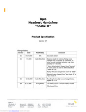 Iqua Snake II Product Specification
