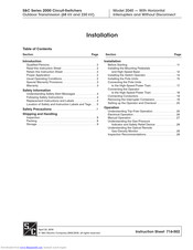 S&C 2040 Installation Manual