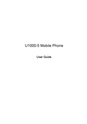 Huawei U1000-5 User Manual