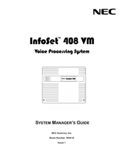 NEC InfoSet 408 VM System Manager's Manual