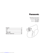 Panasonic EH-NE72 Manuals | ManualsLib