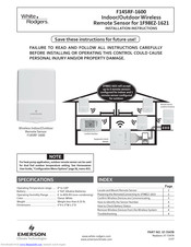White Rodgers F145RF-1600 Installation Instructions Manual