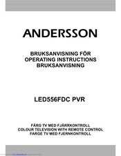 Andersson LED556FDC PVR Operating Instructions Manual