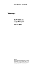 Tektronix TLA 704 Installation Manual