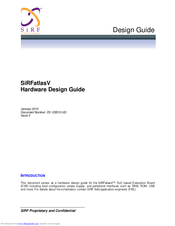 SiRF SiRFatlasV Hardware Design Manual
