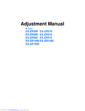 Casio Exilim EX-ZR500 Adjustment Manual