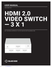 Black Box VSW-HDMI2-3X1 User Manual