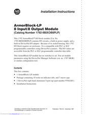 ALLEN-BRADLEY ArmorBlock 1792 Installation Instructions Manual