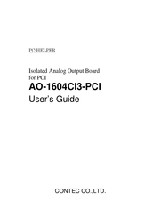 Contec AO-1604CI3-PCI User Manual