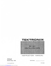 Tektronix SC 501 Instruction Manual