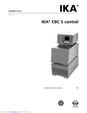 IKA CBC 5 control Operating Instructions Manual