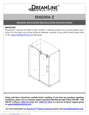 DreamLine ENIGMA Z Installation Instructions Manual